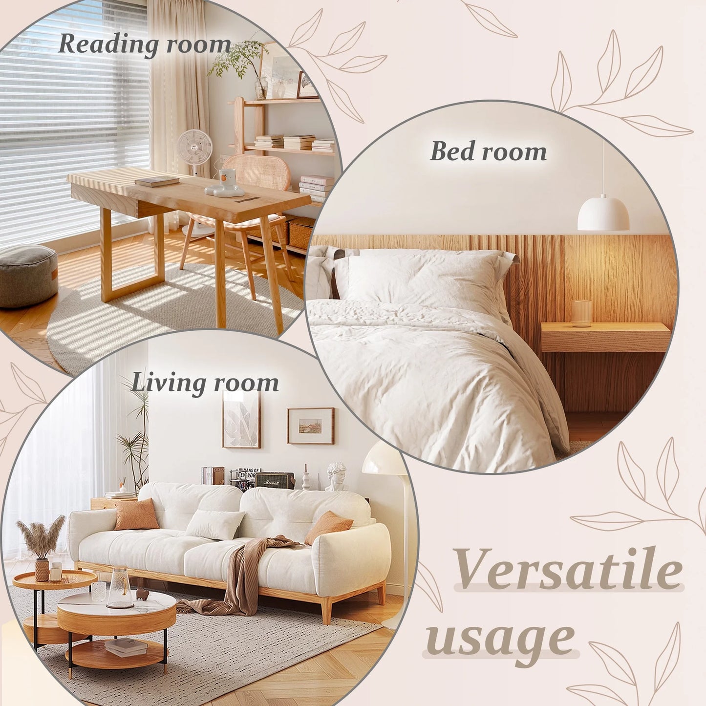 Patchwork Accent Chair Living Room Chairs with Wooden Leg, Gray