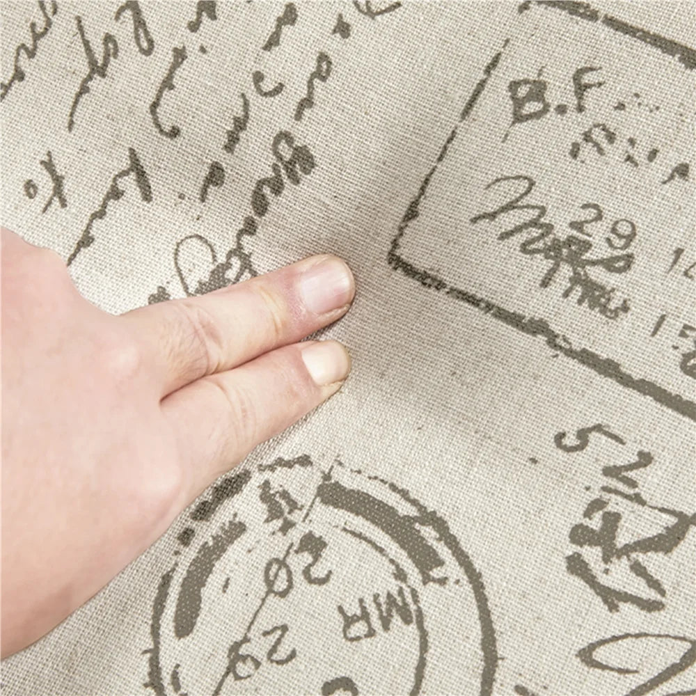 Barrel Accent Chair with Ottoman, Letter Print Fabric