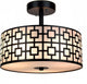 DLLT Flush Mount Ceiling Light: Modern 3-Light Semi Flush Mount Ceiling Light Fixture