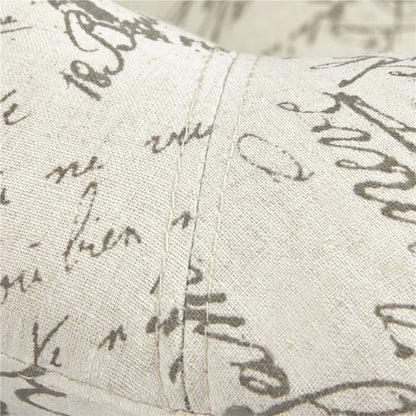 Barrel Accent Chair with Ottoman, Letter Print Fabric