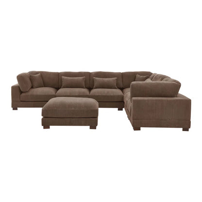 Arliz 7 - Piece 144" Wide Reversible Modular Corner Sectional with Ottoman